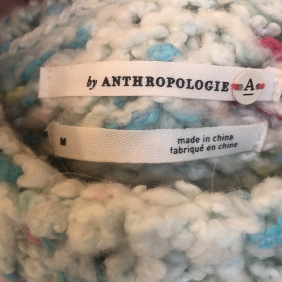 Anthropologie Chunky Knit Oversized Fit Mock neck Sweater ~ medium - Picture 6 of 9